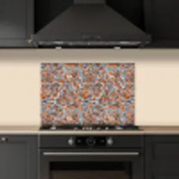 Blauw - Waterverf - Chaos keuken achterwand spatscherm klein 900 -sfeer1