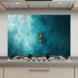 Bootje - Water - Blauw keuken achterwand spatscherm klein -3d_website