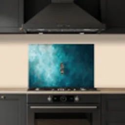Bootje - Water - Blauw keuken achterwand spatscherm klein -sfeer1