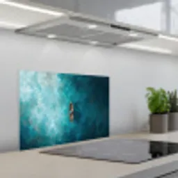 Bootje - Water - Blauw keuken achterwand spatscherm klein -3d_schuin