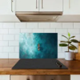 Bootje - Water - Blauw keuken achterwand spatscherm klein -sfeer2