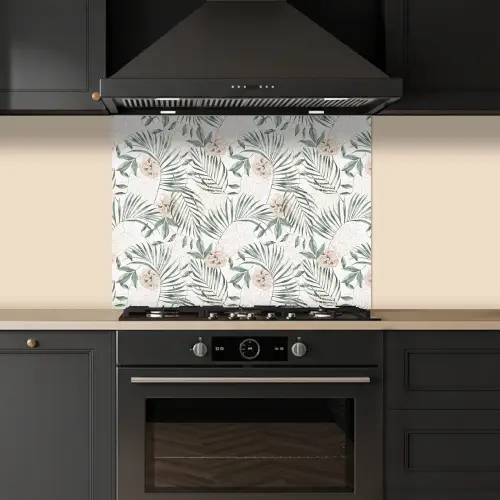 Boho - Jungle - Bloemen - Bladeren keuken achterwand spatscherm middel -sfeer1