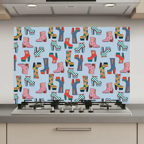 Laarzen - Patroon - Disco keuken achterwand spatscherm klein 900 -3d_website