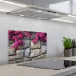 Bougainvillea - Stenen Muur - Roze keuken achterwand spatscherm klein -3d_schuin