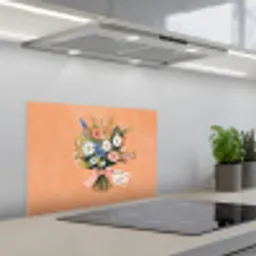 Boeket - Strikje - Quote keuken achterwand spatscherm klein -3d_schuin