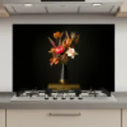 Boeket - Oranje - Gouden - vaas keuken achterwand spatscherm klein -3d_website
