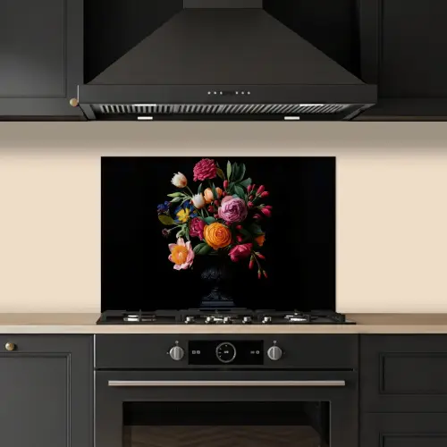 Boeket - Romantisch - Kleurrijk keuken achterwand spatscherm klein -sfeer1