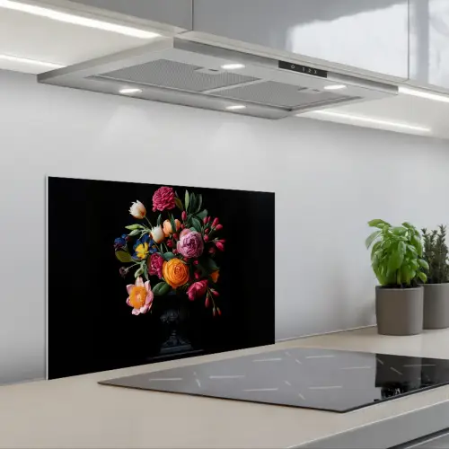 Boeket - Romantisch - Kleurrijk keuken achterwand spatscherm klein -3d_schuin