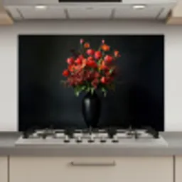 Boeket - Tulpen - Vaas - Rood keuken achterwand spatscherm klein -3d_website