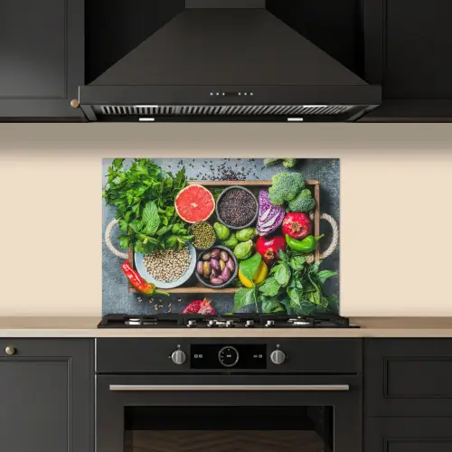 Kist - Fruit - Gezond keuken achterwand spatscherm klein -sfeer1