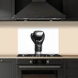 Bokshandschoen - Zwart - Hand keuken achterwand spatscherm klein -sfeer1