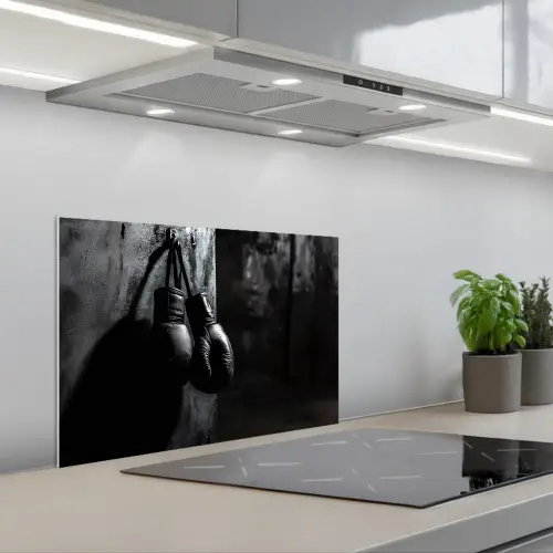 Bokshandschoenen - Muur - Duister - Zwart keuken achterwand spatscherm klein -3d_schuin