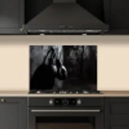 Bokshandschoenen - Muur - Duister - Zwart keuken achterwand spatscherm klein -sfeer1