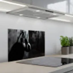 Bokshandschoenen - Muur - Duister - Zwart keuken achterwand spatscherm klein -3d_schuin