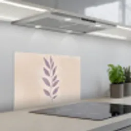 Tak - Bladeren - Minimalistisch - Beige keuken achterwand spatscherm klein -3d_schuin