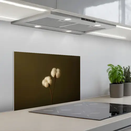 Takken - Katoen - Wit - Bollen keuken achterwand spatscherm klein -3d_schuin