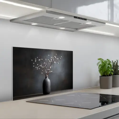 Takken - Vaas - Bolletjes - Wit keuken achterwand spatscherm klein -3d_schuin