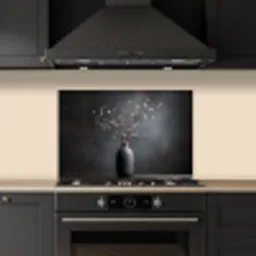 Takken - Vaas - Bolletjes - Wit keuken achterwand spatscherm klein -sfeer1