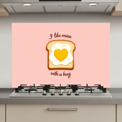 Brood - Illustratie - Quote - Roze keuken achterwand spatscherm klein -3d_website