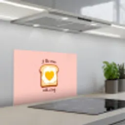 Brood - Illustratie - Quote - Roze keuken achterwand spatscherm klein -3d_schuin