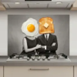 Ontbijt - Koppel - Ei - Brood keuken achterwand spatscherm klein -3d_website