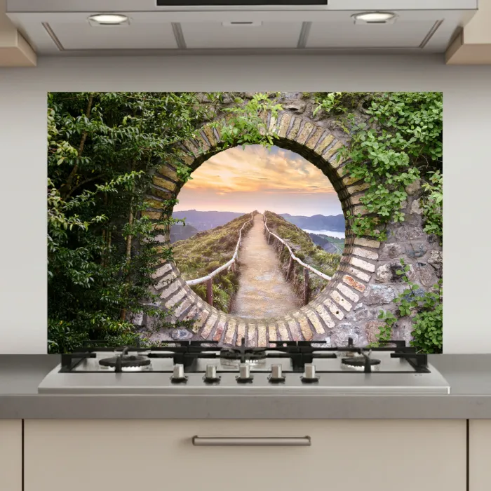 Brug - Zee - Doorkijk - Zomer keuken achterwand spatscherm klein -3d_website