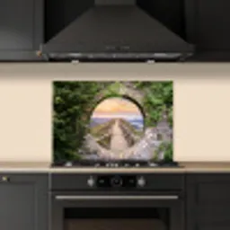 Brug - Zee - Doorkijk - Zomer keuken achterwand spatscherm klein -sfeer1
