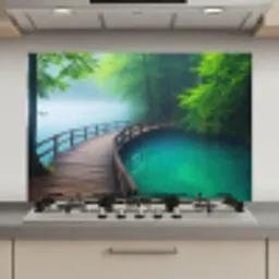 Brug - Water - Rivier - Bos keuken achterwand spatscherm klein -3d_website