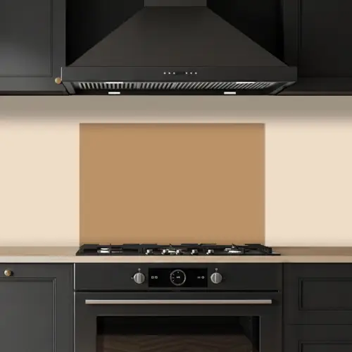 Bruin - Effen print keuken achterwand spatscherm klein 900 -sfeer1