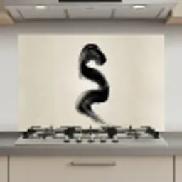 Penseelstreek - Zwart - Minimalistisch keuken achterwand spatscherm klein -3d_website