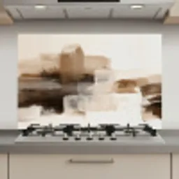 Penseelstreken - Abstract landschap - Rust keuken achterwand spatscherm klein -3d_website