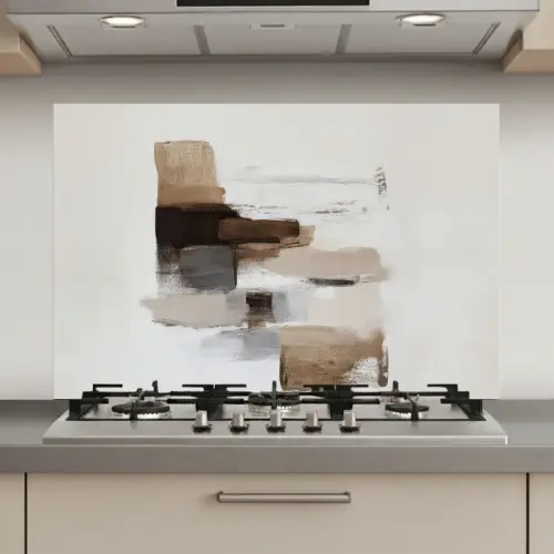 Penseelstreken - Balans - Beige - Bruin keuken achterwand spatscherm klein -3d_website