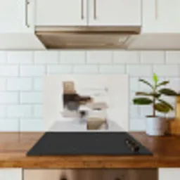 Penseelstreken - Balans - Beige - Bruin keuken achterwand spatscherm klein -sfeer2