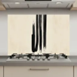 Penseelstreken - Verticaal - Zwart keuken achterwand spatscherm klein -3d_website