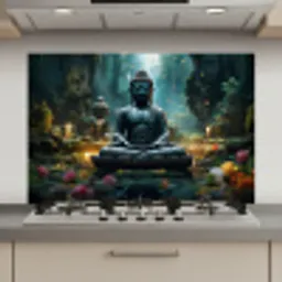 Boeddha - Beeld - Buddha - Zen - Kunst - Boedha keuken achterwand spatscherm klein -3d_website
