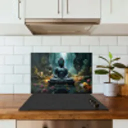 Boeddha - Beeld - Buddha - Zen - Kunst - Boedha keuken achterwand spatscherm klein -sfeer2