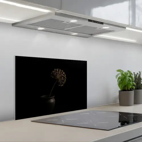 Bol - Gedroogd - Vaas - Zwart keuken achterwand spatscherm klein -3d_schuin