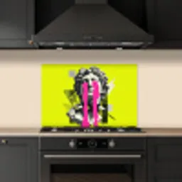 Buste - Verf - Geel keuken achterwand spatscherm klein -sfeer1