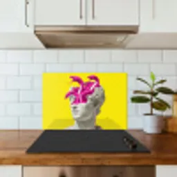 Buste - Slangen - Geel keuken achterwand spatscherm klein -sfeer2
