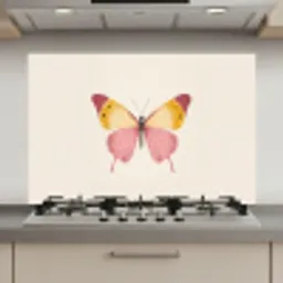 Vlinder - Illustratie - Roze keuken achterwand spatscherm klein -3d_website