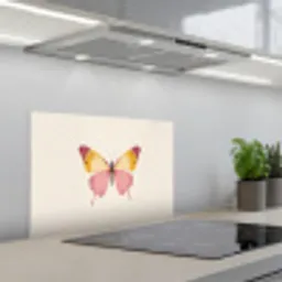 Vlinder - Illustratie - Roze keuken achterwand spatscherm klein -3d_schuin