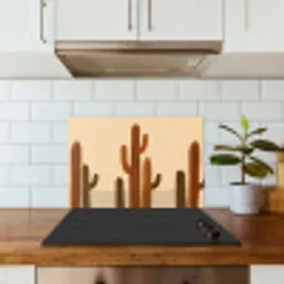 Cactus - Woestijn - Zand - Bruin keuken achterwand spatscherm klein -sfeer2