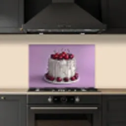 Taart - Kersen - Juwelen - Rood keuken achterwand spatscherm klein -sfeer1