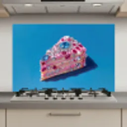 Taart - Edelstenen - Glitters - Roze keuken achterwand spatscherm klein -3d_website