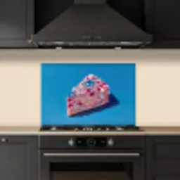 Taart - Edelstenen - Glitters - Roze keuken achterwand spatscherm klein -sfeer1