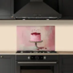 Taart - Pink - Cherry keuken achterwand spatscherm klein -sfeer1