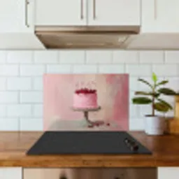 Taart - Pink - Cherry keuken achterwand spatscherm klein -sfeer2