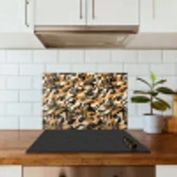 Camouflage - Aardetinten - Patroon keuken achterwand spatscherm klein 900 -sfeer2