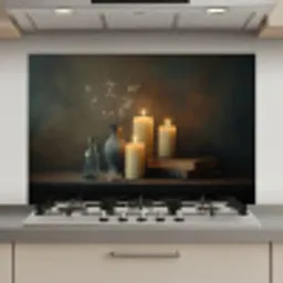 Kaarsen - Stilleven - Rustiek - Boeken keuken achterwand spatscherm klein -3d_website