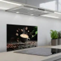 Cappuccino - Kop - Bonen - Bruin keuken achterwand spatscherm klein -3d_schuin